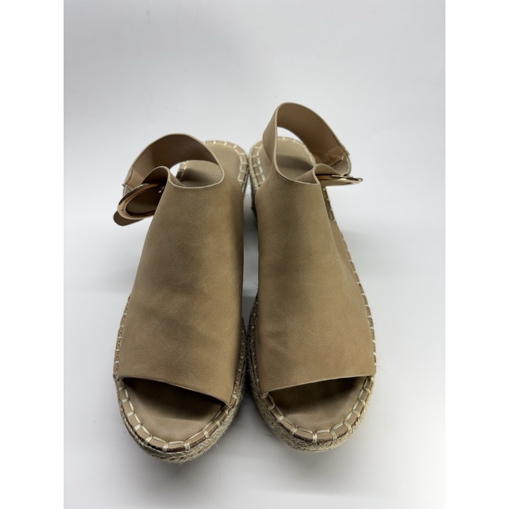 Catherine Malandrino Cirkly Espadrille Wedge Sandals‎ Tan Women's 9 Ankle Strap